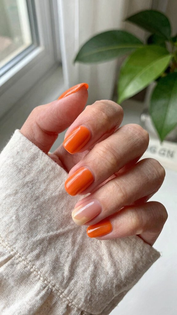 13 Orange Nail Designs That Feel Fresh Beyond Fall 10 bold pumpkin micro french tips