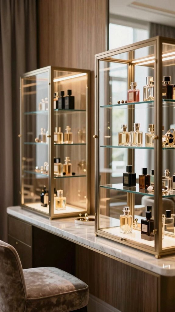 boutique lit glass display