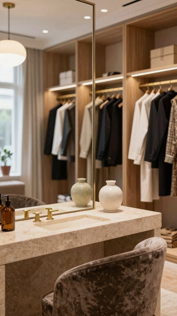 boutique wardrobe zoning design