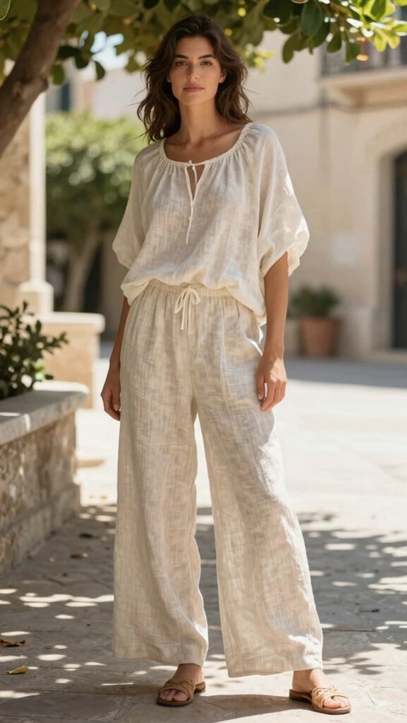 How to Wear Modest Fashion in Summer Without Feeling Overheated 3 breathable flax linen palazzo
