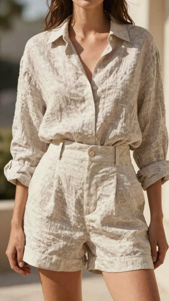 Effortlessly Chic Outfit Formulas You’ll Never Have to Overthink 4 breezy linen shirt set