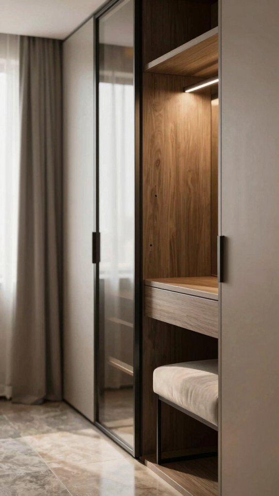 15 Modern Dressing Room Design Ideas for Every Home Size 3 bright easy sliding dressing doors