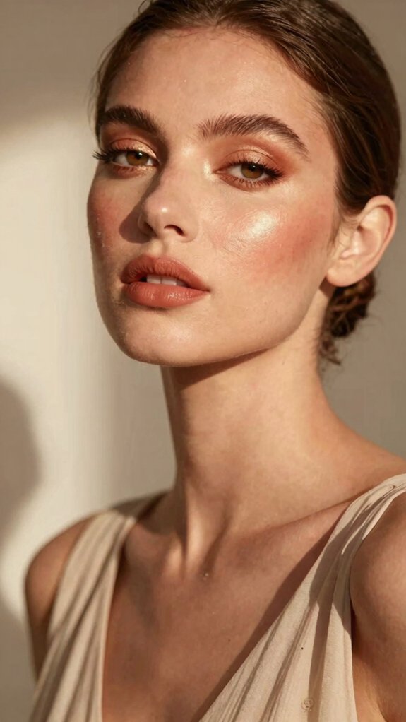 12 Date Night Makeup Looks That Pair Perfectly With Every Outfit 10 bronze warm glow skin shimmer