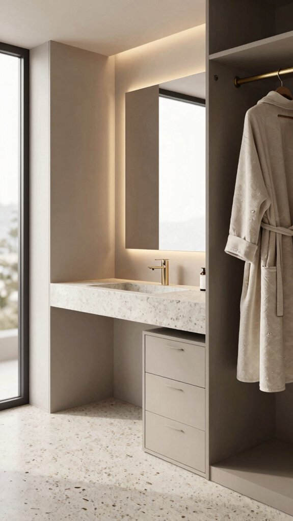 15 Modern Dressing Room Design Ideas for Every Home Size 4 built in console vanity storage