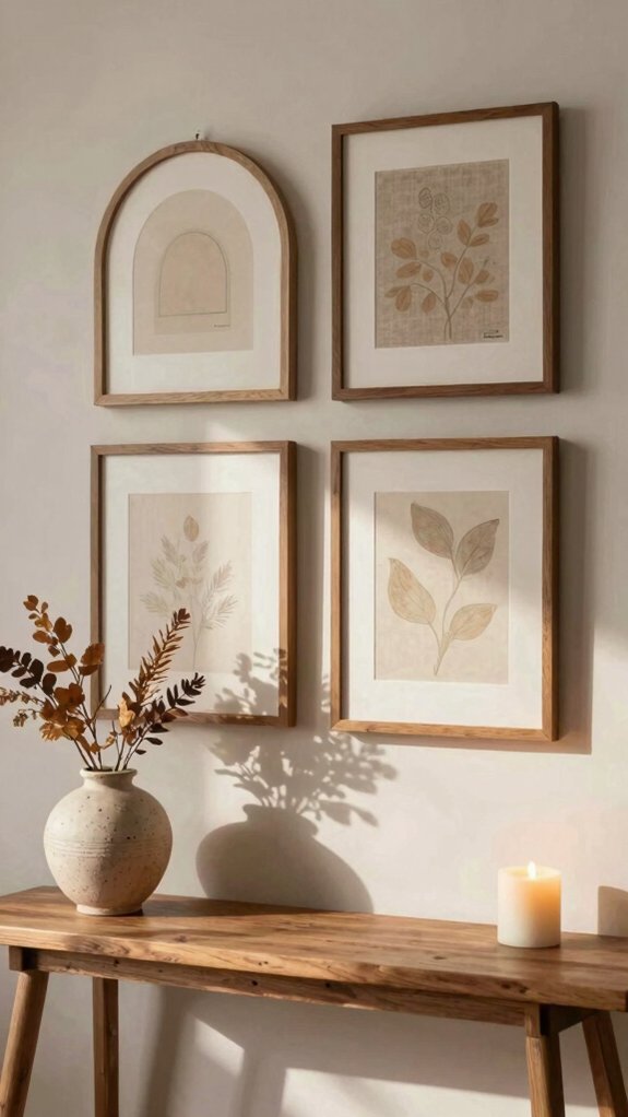 centered layered entryway frames