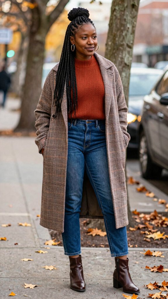 Box Braids Styles That Pair Beautifully With Fall Fashion 8 chic knotless box braid routine