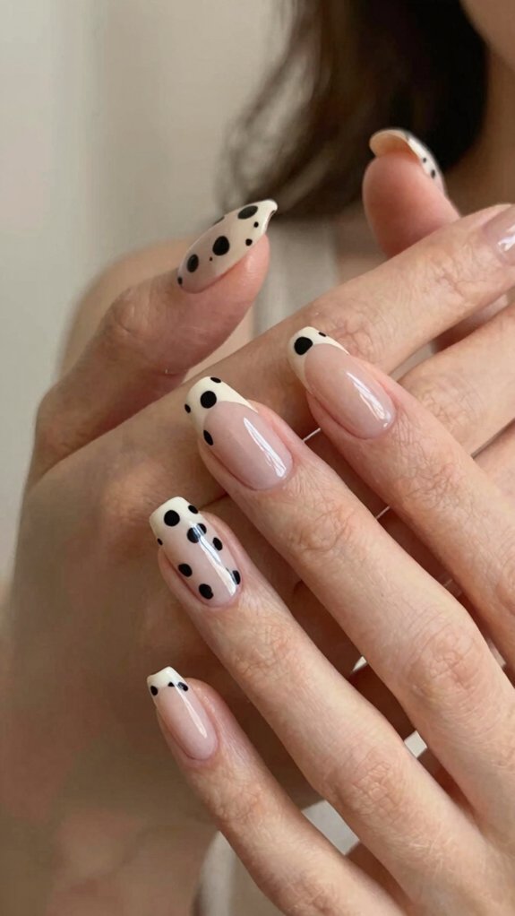Animal Print Nail Designs That Feel Stylish Instead of Overdone 3 chic neutral cowhide nail tips