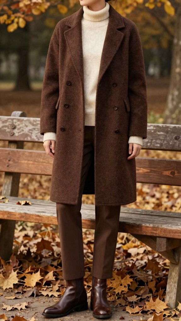 chocolate brown cream autumn styling