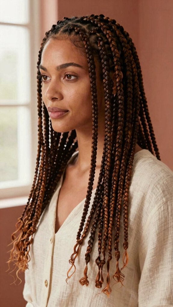 Box Braids Colors That Completely Transform Your Look 7 chocolate cherry brown braids