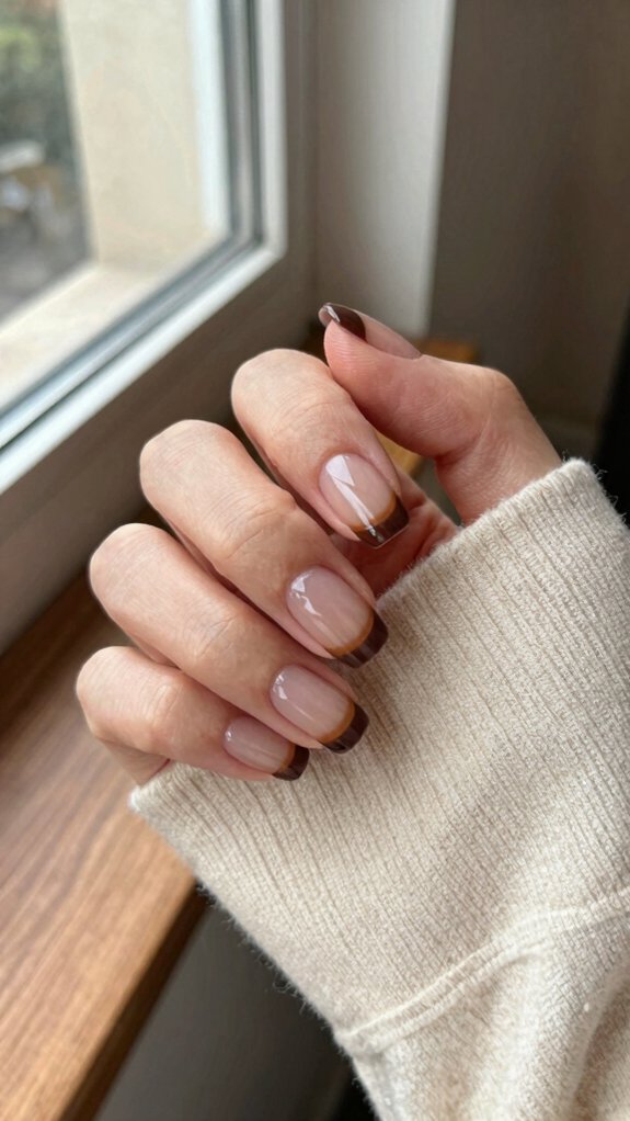 Brown Nail Designs That Are Trending for Fall 2026 4 chocolate french tip manicure