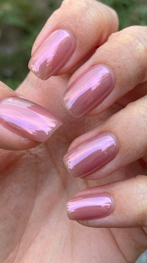 Pink Nail Designs That Never Go Out of Style 4 chrome pink mirror glow nails