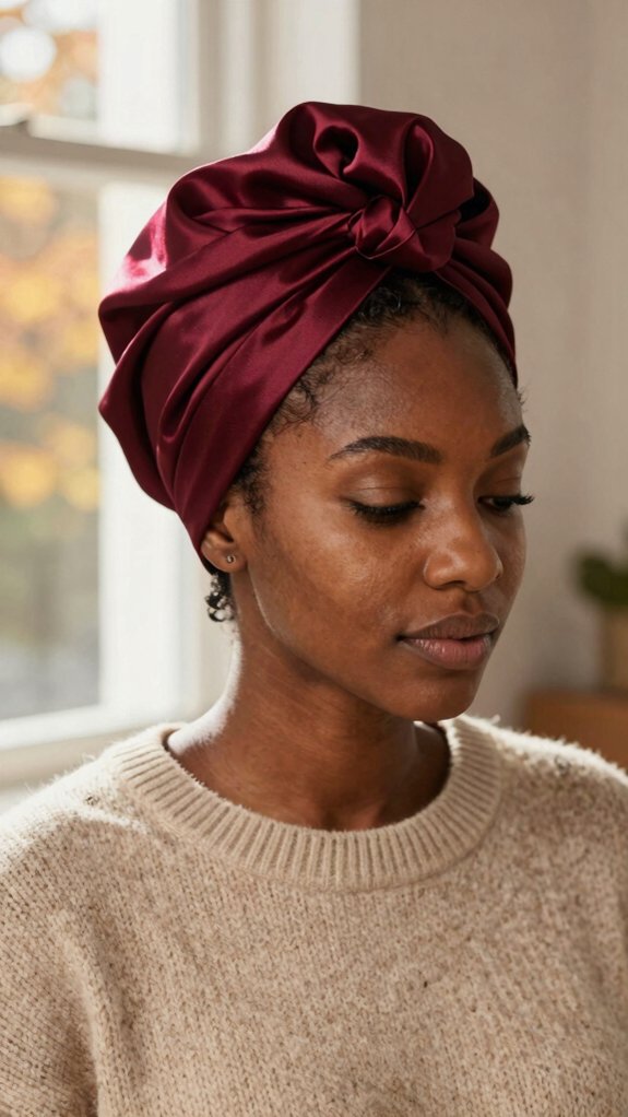 Quick Natural Hairstyles That Protect Your Hair During Cooler Weather 6 colorful frizz proof headwraps