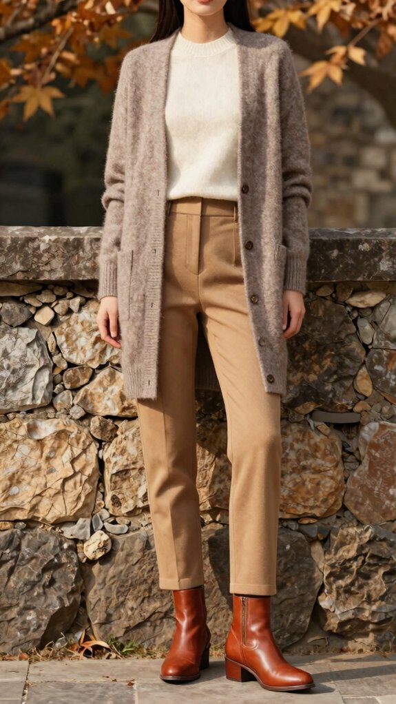 cool taupe over bright white