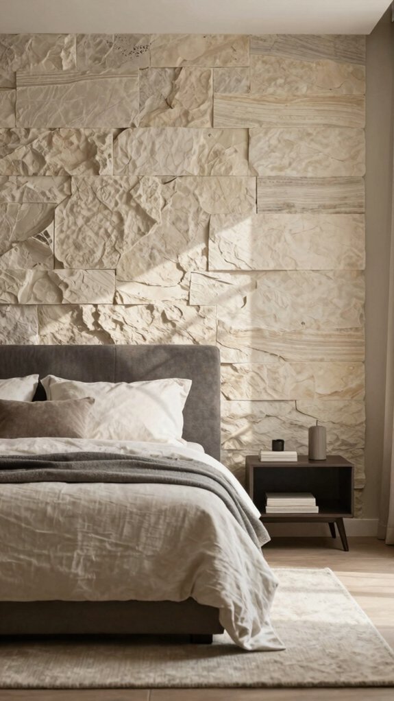 15 Modern Accent Wall Bedroom Ideas for a Cozy Retreat 15 cozy bedroom stone accent