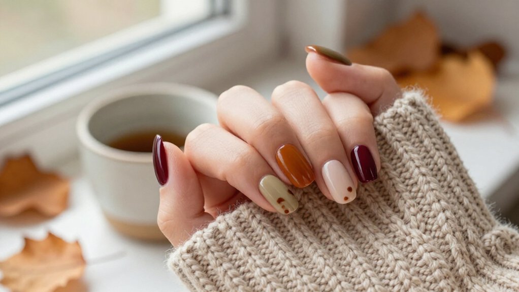 cozy chic easy fall nails