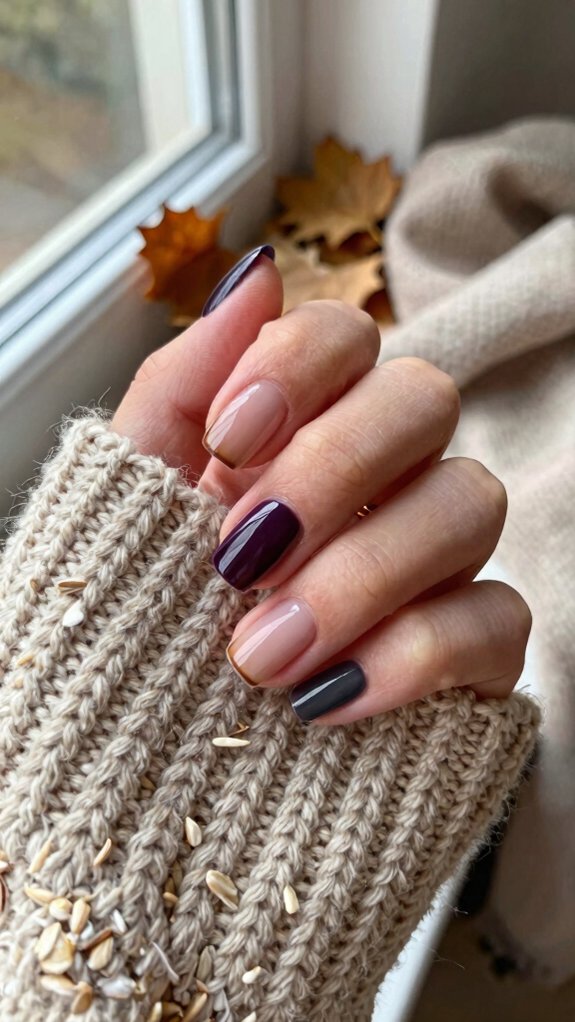 15 Short Nail Designs That Match Every Cozy Fall Outfit 13 cozy dark oxblood french tips