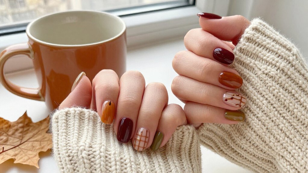 cozy fall nail designs