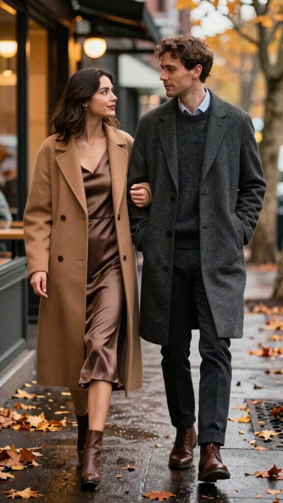 cozy long wool date night coat