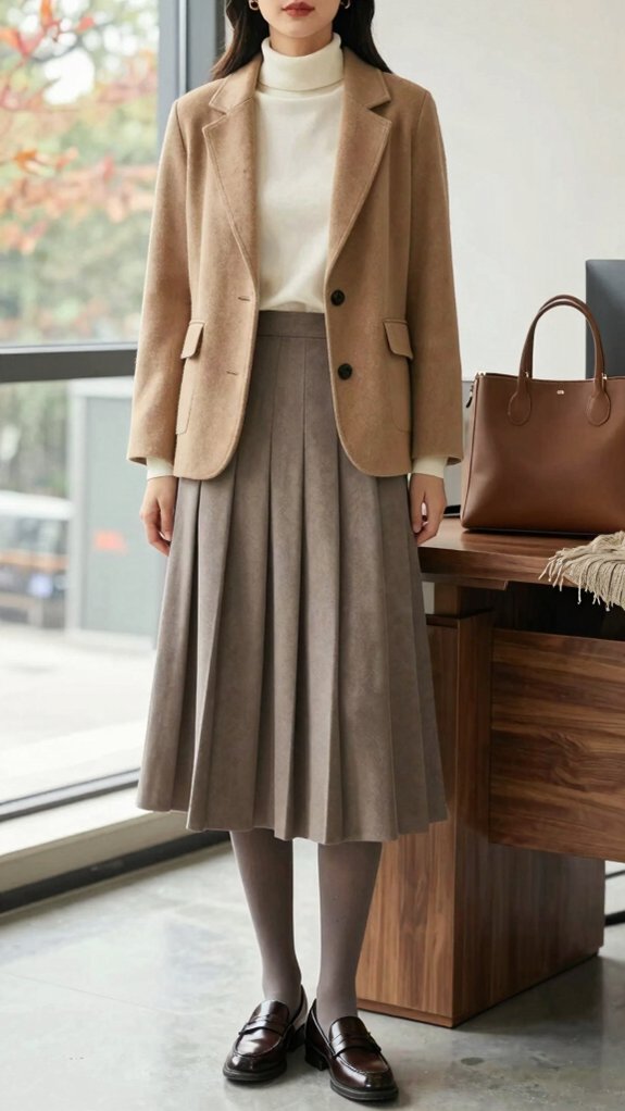 cozy neutral capsule for work