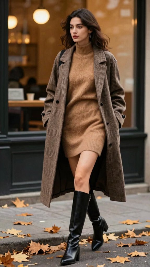 cozy pointed tip knee boots