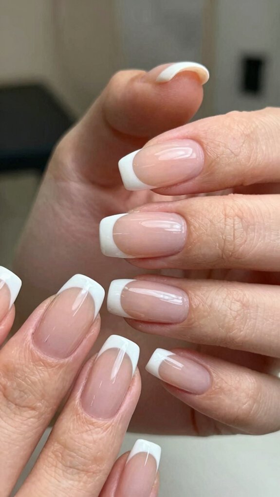 13 French Nail Designs That Feel Fresh and Modern 1 creamy pearl micro french tips