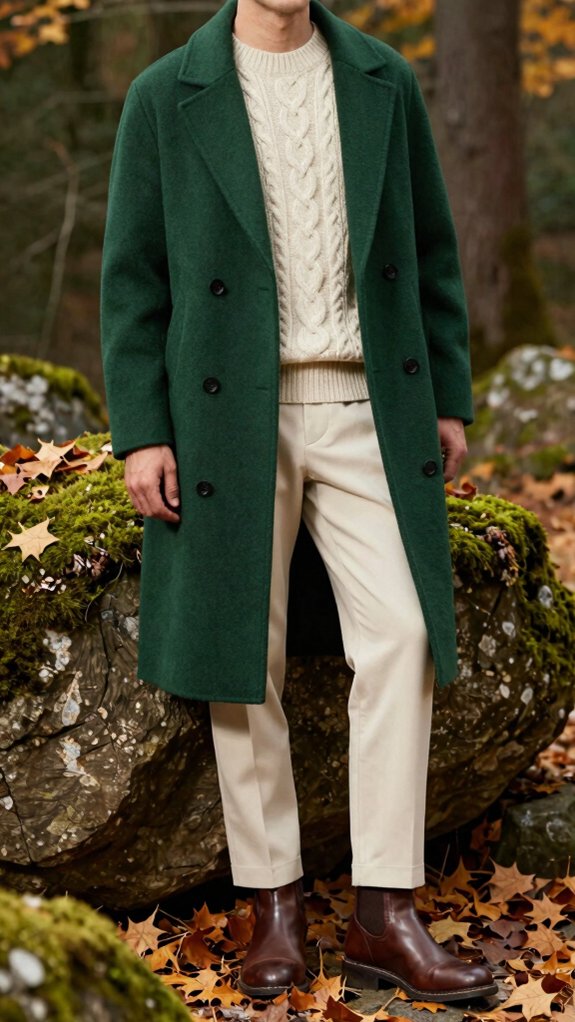 crisp forest green neutrals