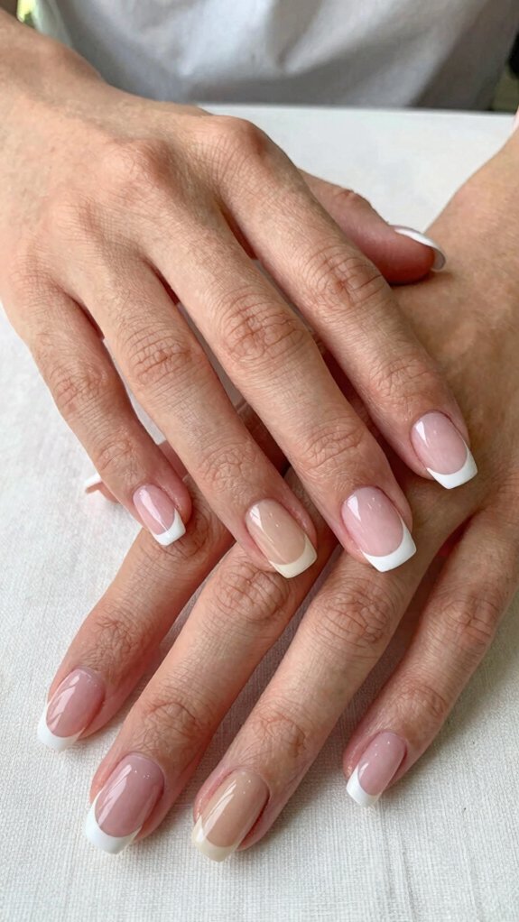 French Tip Nails vs American Manicure What’s the Difference? 2 crisp french vs soft american tips