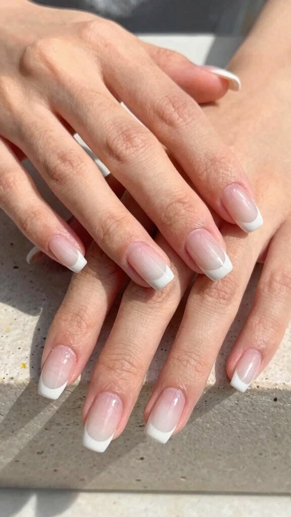 13 French Nail Designs That Feel Fresh and Modern 7 cuticle based french accent tips