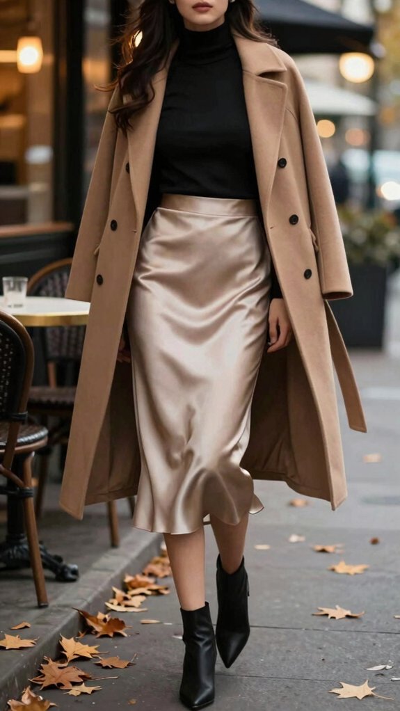 date night satin midi elegance