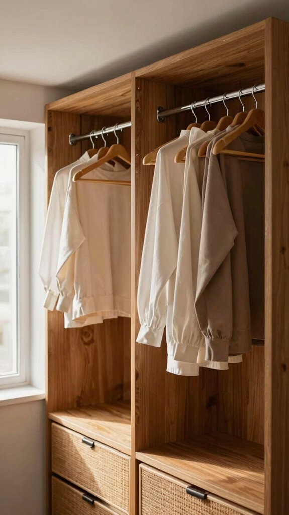 19 Small Dressing Room Design Ideas That Maximize Storage 3 double hanging rails for small closets