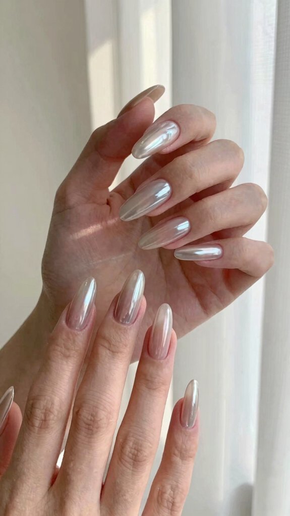 Long Acrylic Nails That Never Look Overdone 2 dreamy powdery soft chrome