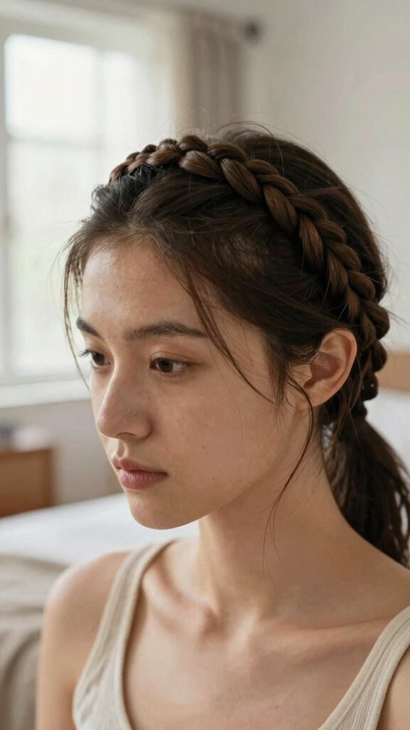 13 Quick Braided Hairstyles Perfect for Busy Weekdays 11 easy braided headband tutorial