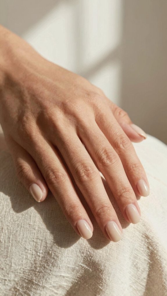 effortless milky beige manicure