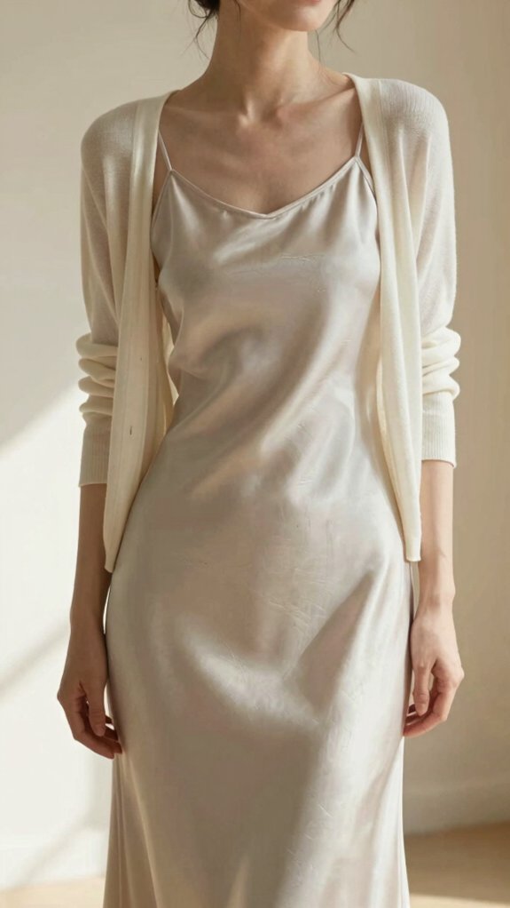 effortless slip dress layering