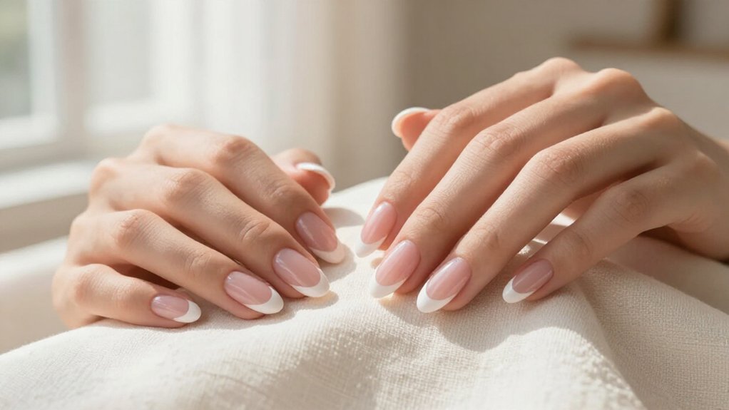 elegant year round french nails