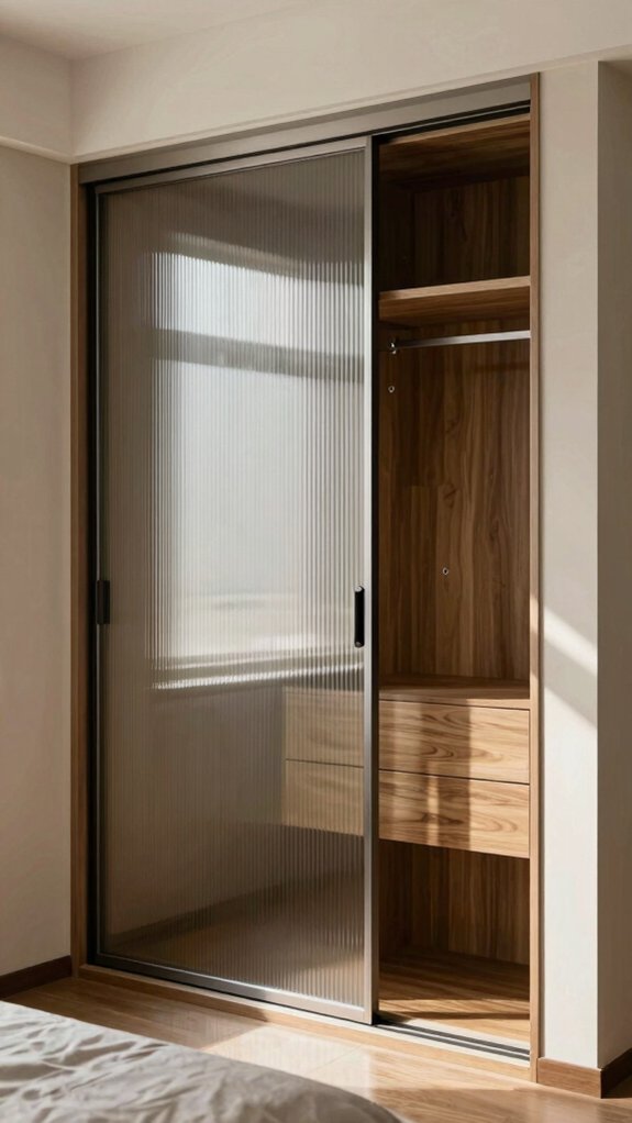 17 Sliding Door Wardrobe Designs for a Modern and Organized Bedroom 17 fluted glass privacy panels