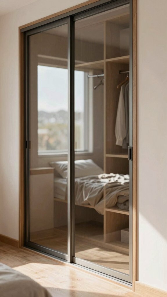 17 Sliding Door Wardrobe Designs for a Modern and Organized Bedroom 5 frosted privacy sliding glass doors
