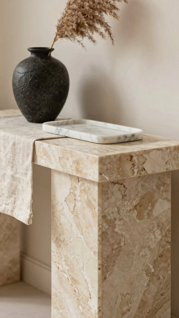 gallery style natural stone entryway