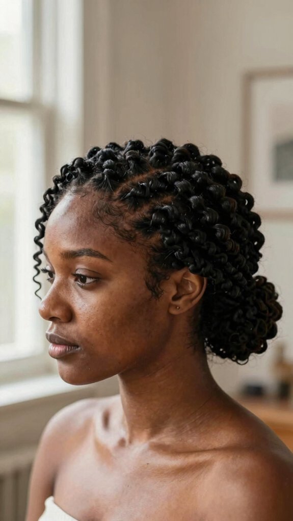 Protective Hairstyles That Help Natural Hair Retain Length 2 gentle flat twists protection