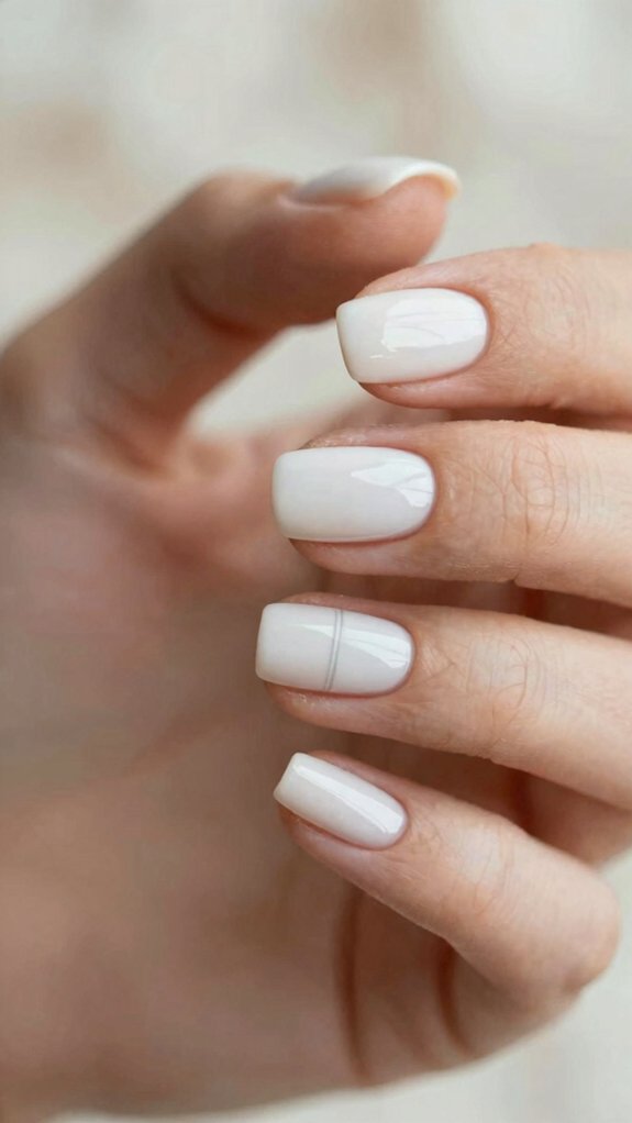 17 Short Nail Designs That Prove Less Really Is More 2 glazed milky white short nails
