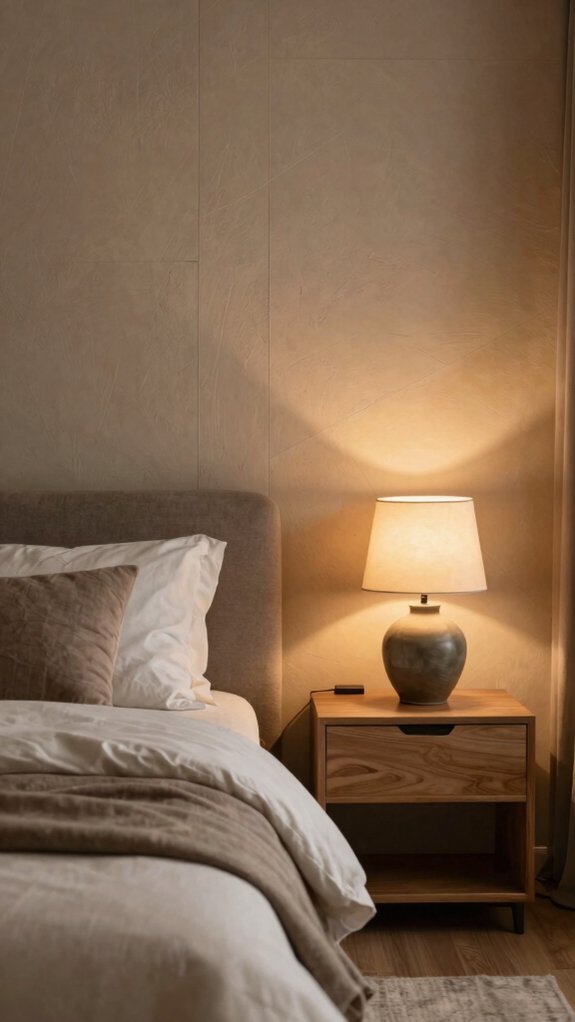 15 Modern Accent Wall Bedroom Ideas for a Cozy Retreat 8 golden hour warm accent glow