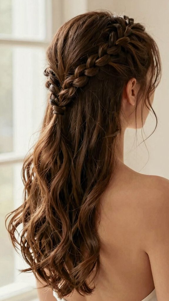 15 Braided Hairstyles That Look Beautiful Without Taking Hours 8 half up braids loose and polished