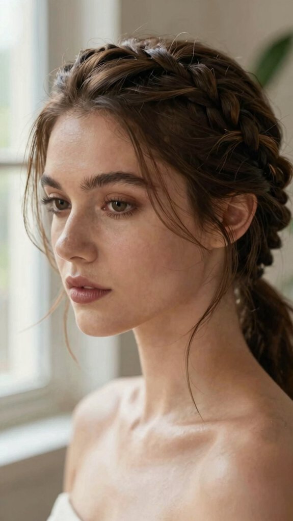 15 Braided Hairstyles That Look Beautiful Without Taking Hours 3 heatless crown braid volume