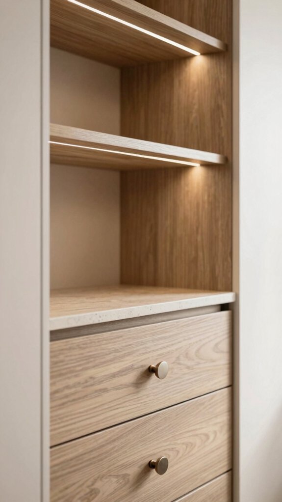 19 Small Dressing Room Design Ideas That Maximize Storage 15 hidden led shelf lighting