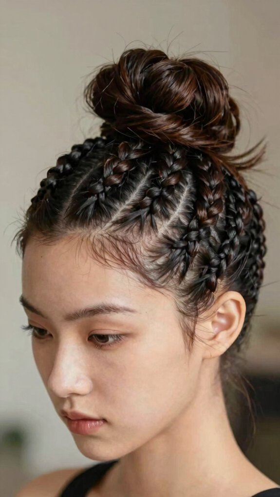 15 Box Braids Hairstyles You’ll Want to Save for Your Next Appointment 5 high bun box braids sparkle