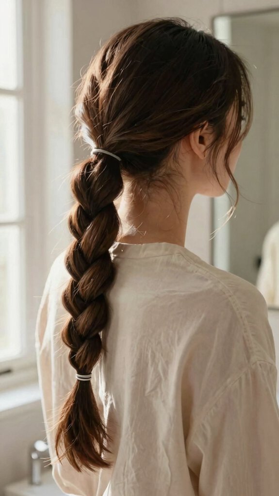 high ponytail bubble braids