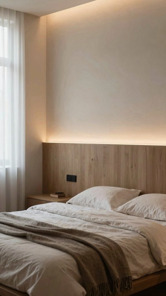 17 Accent Wall Bedroom Ideas to Instantly Elevate Your Space 10 hotel inspired built in led glow