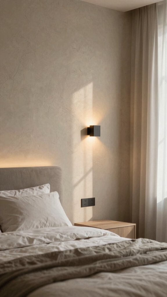 15 Modern Accent Wall Bedroom Ideas for a Cozy Retreat 14 hotel style modern wall lighting