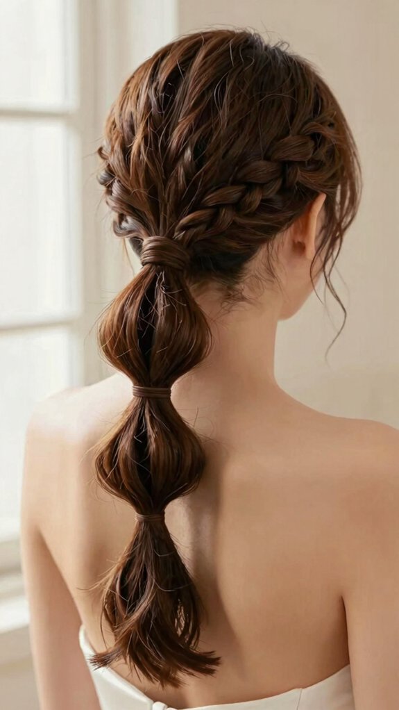 12 Braided Ponytail Ideas That Work for Weddings, Work, and Weekends 3 instant party bubble ponytail