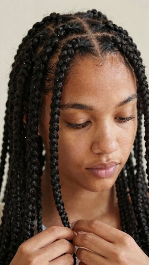 Protective Hairstyles for Natural Hair That Balance Beauty and Healthy Growth 1 knotless braids less tension
